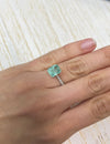 2.87 Carat 9x8 Seafoam Green Natural Loose Colombian Emerald- Emerald Cut