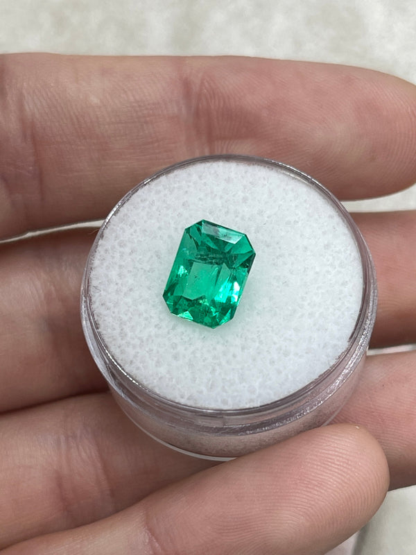 3.18 Carat 10x7.5 Muzo Yellowish Green Stunning Loose Colombian Emerald-Ethically Mined Emerald