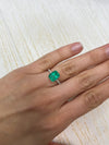 2.91 Carat 10x8 Medium Green Colombian Emerald-Emerald Cut