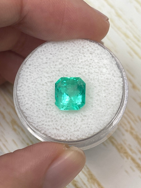 2.92 Carat CHIPPED Natural Loose Colombian Emerald- Asscher Cut