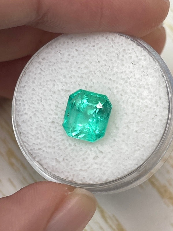 2.92 Carat CHIPPED Natural Loose Colombian Emerald- Asscher Cut