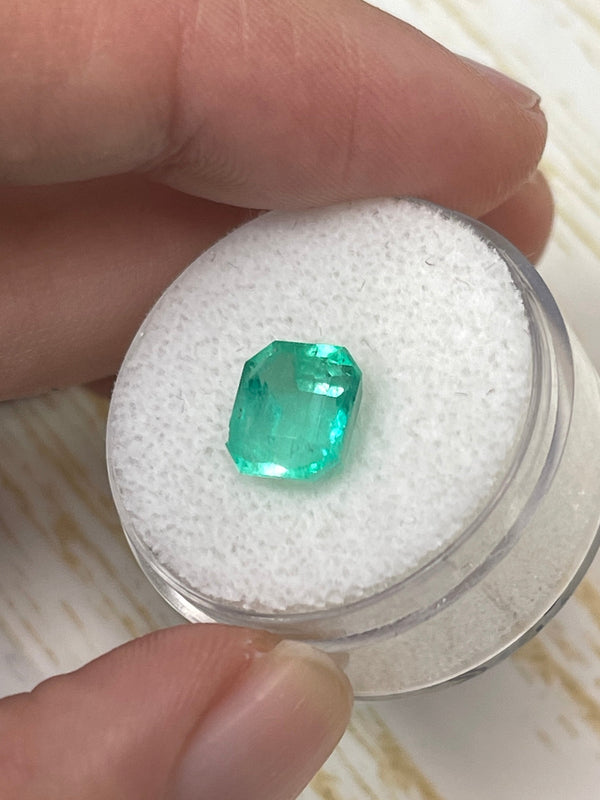 2.92 Carat CHIPPED Natural Loose Colombian Emerald- Asscher Cut