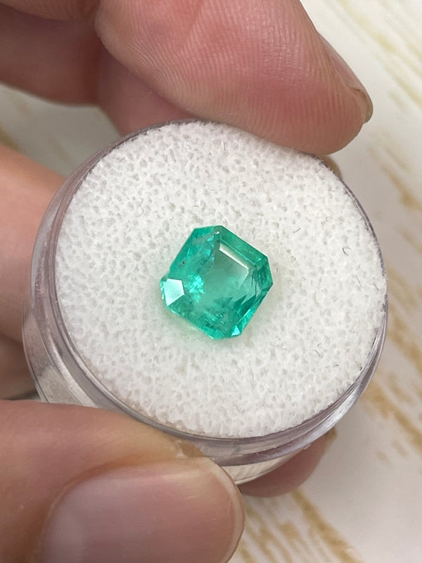 2.92 Carat CHIPPED Natural Loose Colombian Emerald- Asscher Cut