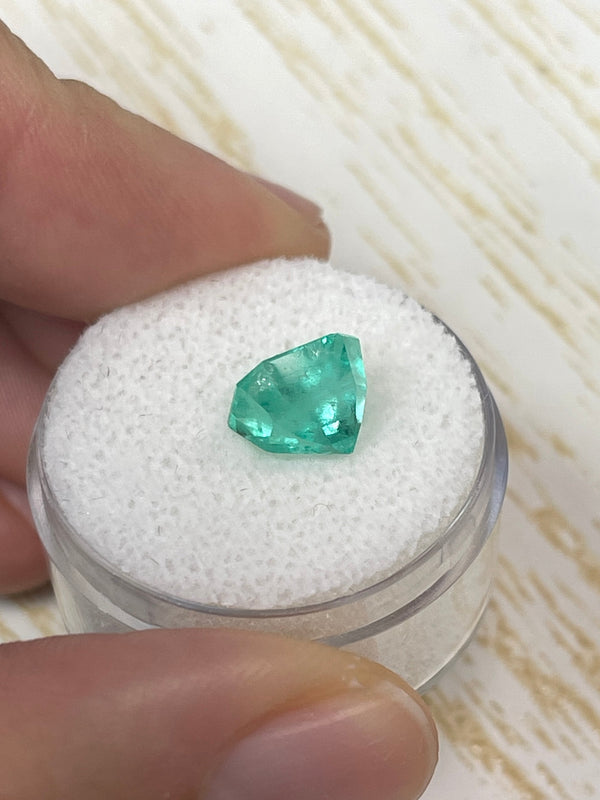 2.92 Carat CHIPPED Natural Loose Colombian Emerald- Asscher Cut