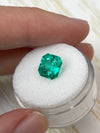 2.98 Carat GLOWING Vivid Green Natural Loose Colombian Emerald- Asscher Cut