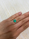 2.98 Carat GLOWING Vivid Green Natural Loose Colombian Emerald- Asscher Cut