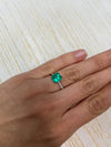 2.98 Carat GLOWING Vivid Green Natural Loose Colombian Emerald- Asscher Cut