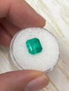 3.22 Carat Moody Bluish Green Natural Loose Colombian Emerald- Emerald Cut