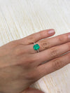 3.22 Carat Moody Bluish Green Natural Loose Colombian Emerald- Emerald Cut
