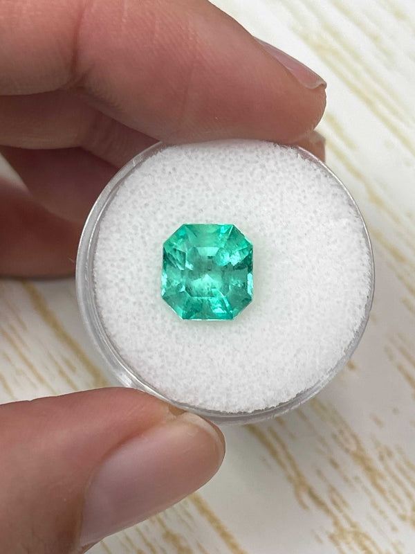 3.27 Carat 9.3x8.8 Natural Loose Colombian Emerald-Asscher Cut