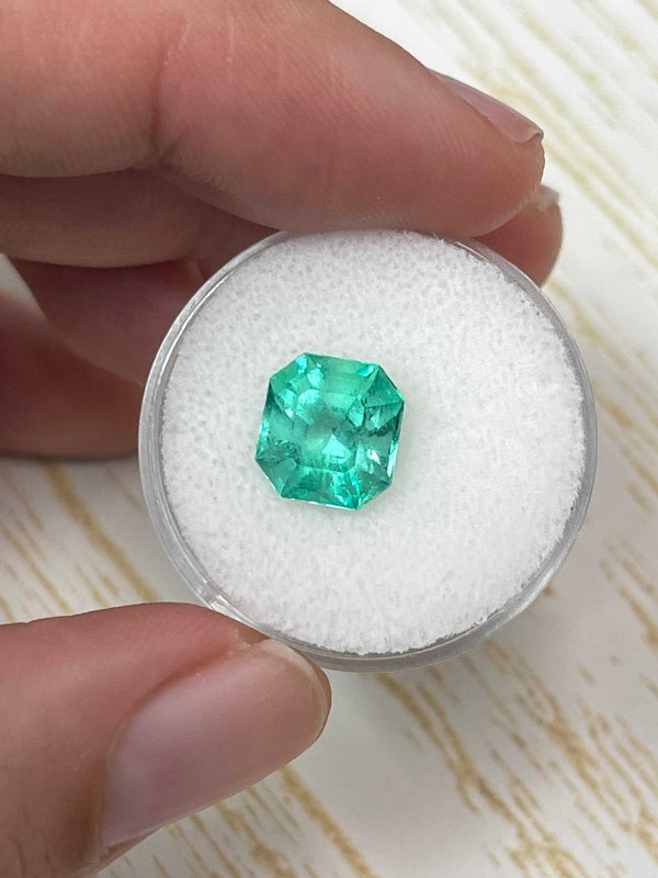 3.27 Carat 9.3x8.8 Natural Loose Colombian Emerald-Asscher Cut