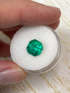 3.34 Carat AAA+ 9x9 Vivid Bluish Natural Loose Colombian Emerald-Asscher Cut