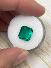 3.72 Carat 11x9 AAA+ Perfect Green Freckled Natural Loose Colombian- Emerald Cut