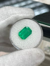 3.19 Carat 11x8 Yellowish Green Natural Loose Colombian Emerald-Emerald Cut