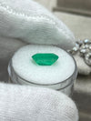 3.19 Carat 11x8 Yellowish Green Natural Loose Colombian Emerald-Emerald Cut
