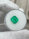 3.39 Carat 9x9 Vivacious Green Natural Loose Colombian Emerald-Asscher Cut