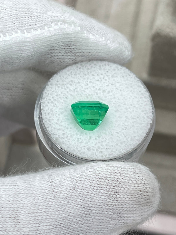 3.39 Carat 9x9 Vivacious Green Natural Loose Colombian Emerald-Asscher Cut