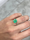 3.39 Carat 9x9 Vivacious Green Natural Loose Colombian Emerald-Asscher Cut
