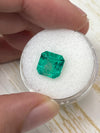 4.22 Carat 9x9 Vivid Muzo Natural Loose Colombian Emerald-Asscher Cut