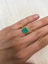 4.22 Carat 9x9 Vivid Muzo Natural Loose Colombian Emerald-Asscher Cut