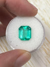 4.24 Carat 10.6x9 Bluish Green Natural Loose Colombian Emerald-Classic Emerald Cut