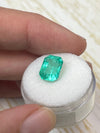 4.29 Carat 11x8 Medium Green Natural Loose Colombian Emerald-Emerald Cut