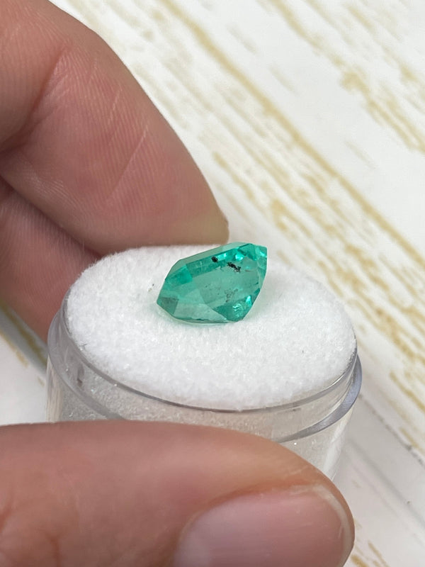 4.29 Carat 11x8 Medium Green Natural Loose Colombian Emerald-Emerald Cut