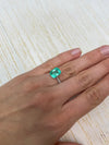4.29 Carat 11x8 Medium Green Natural Loose Colombian Emerald-Emerald Cut