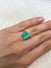 4.33 Carat 10x10 Vibrant Loose Colombian Emerald-Asscher Cut