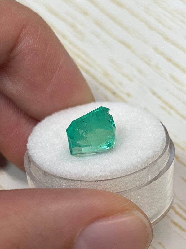 4.53 Carat 10x10 Vibrant Loose Colombian Emerald-Asscher Cut