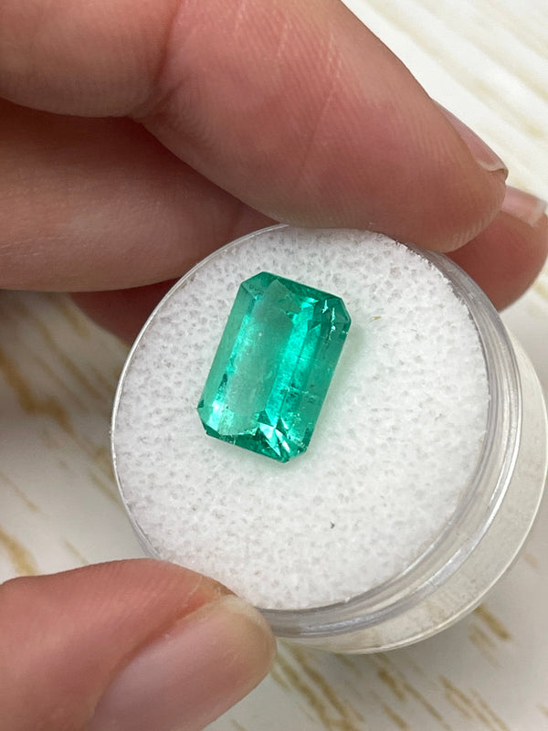 4.63 Carat 11.8mx8.6 Spring Green Natural Loose Colombian Emerald-Classic Emerald Cut