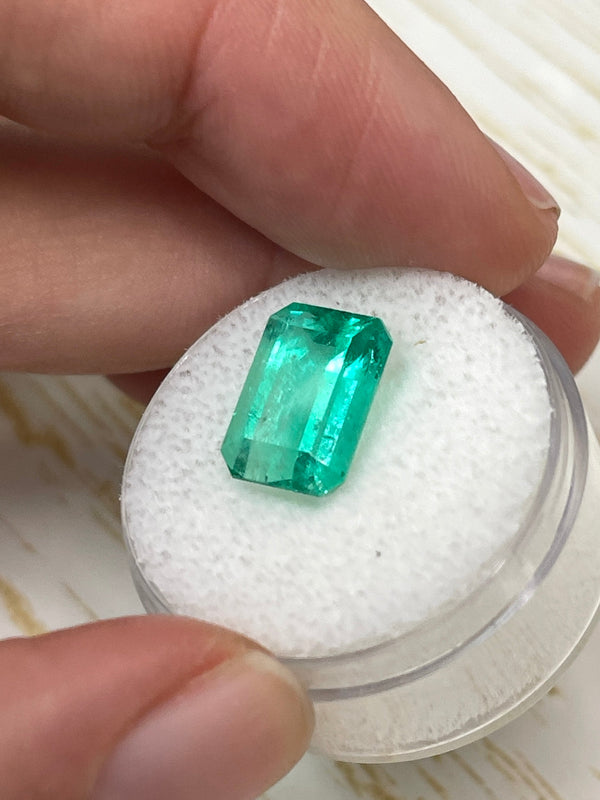 4.63 Carat 11.8mx8.6 Spring Green Natural Loose Colombian Emerald-Classic Emerald Cut