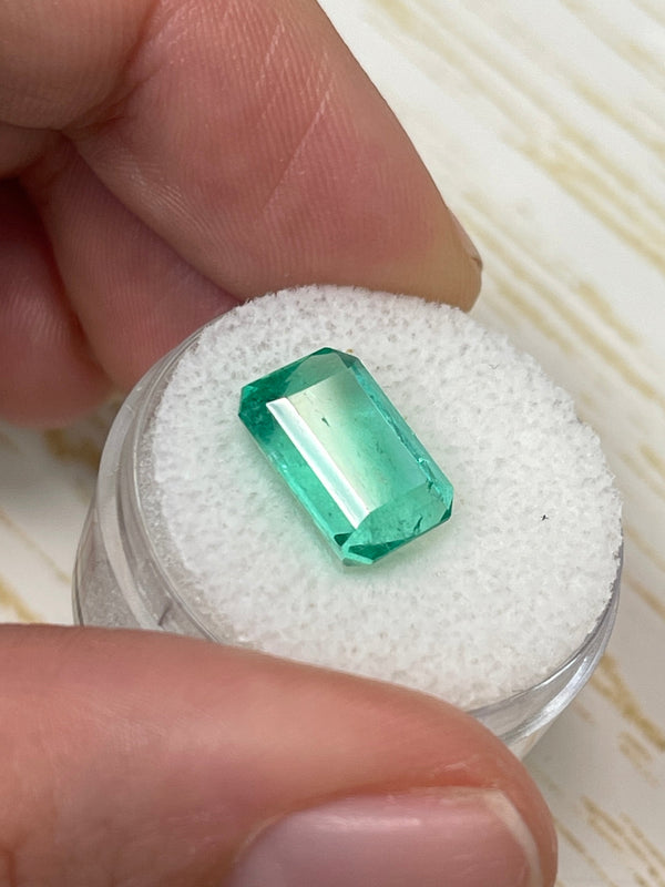4.63 Carat 11.8mx8.6 Spring Green Natural Loose Colombian Emerald-Classic Emerald Cut