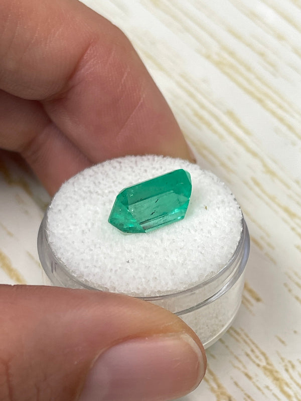 4.63 Carat 11.8mx8.6 Spring Green Natural Loose Colombian Emerald-Classic Emerald Cut
