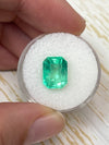 4.93 Carat 11x9 Limish Green Natural Loose Colombian Emerald-Classic Emerald Cut