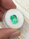 4.93 Carat 11x9 Limish Green Natural Loose Colombian Emerald-Classic Emerald Cut