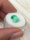 4.93 Carat 11x9 Limish Green Natural Loose Colombian Emerald-Classic Emerald Cut