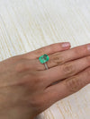 4.93 Carat 11x9 Limish Green Natural Loose Colombian Emerald-Classic Emerald Cut