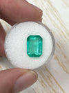 5.54 Carat 12.5x9 Spring Green Natural Loose Colombian Emerald-Elonageted Emerald Cut