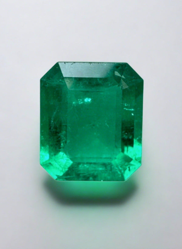 2.01 Carat 9x7.5 Deep Green Natural Loose Colombian Emerald-Emerald Cut