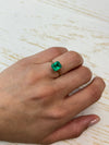 2.01 Carat 9x7.5 Deep Green Natural Loose Colombian Emerald-Emerald Cut
