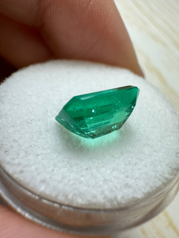 2.27 Carat Muzo Medium Green Natural Loose Colombian Emerald- Emerald Cut