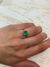 2.27 Carat Muzo Medium Green Natural Loose Colombian Emerald- Emerald Cut