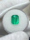 3.64 Carat 10x8 Yellowish Green Natural Loose Colombian Emerald-Emerald Cut