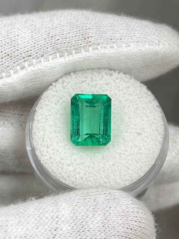 4.43 Carat 11x9 Jyotish Green Natural Loose Colombian Emerald-Emerald Cut