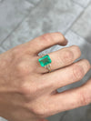 4.43 Carat 11x9 Jyotish Green Natural Loose Colombian Emerald-Emerald Cut