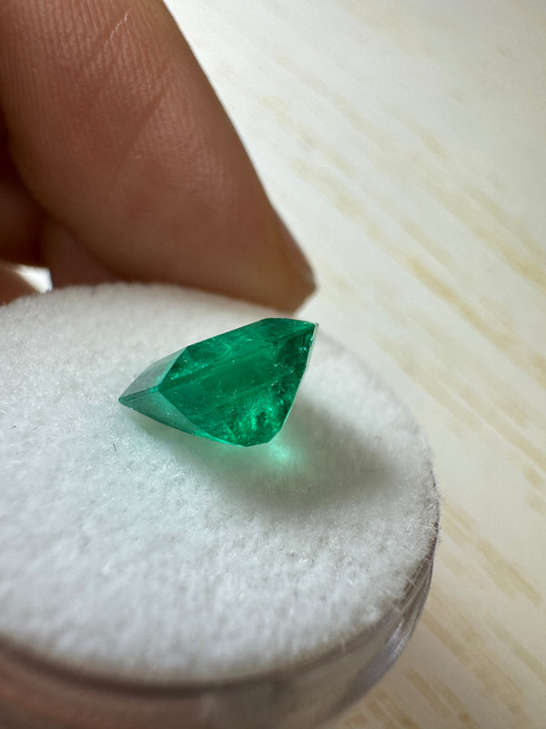 2.84 Carat 9x9 Vivid Muzo Natural Loose Colombian Emerald-Asscher Cut