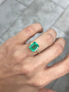 4.43 Carat 11x9 Jyotish Green Natural Loose Colombian Emerald-Emerald Cut