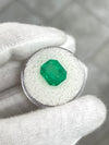 5.75 Carat 11.5x10 Freckled Medium Green Natural Loose Colombian Emerald-Emerald Cut