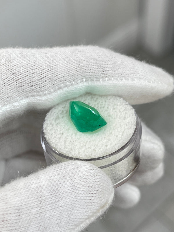 5.75 Carat 11.5x10 Freckled Medium Green Natural Loose Colombian Emerald-Emerald Cut